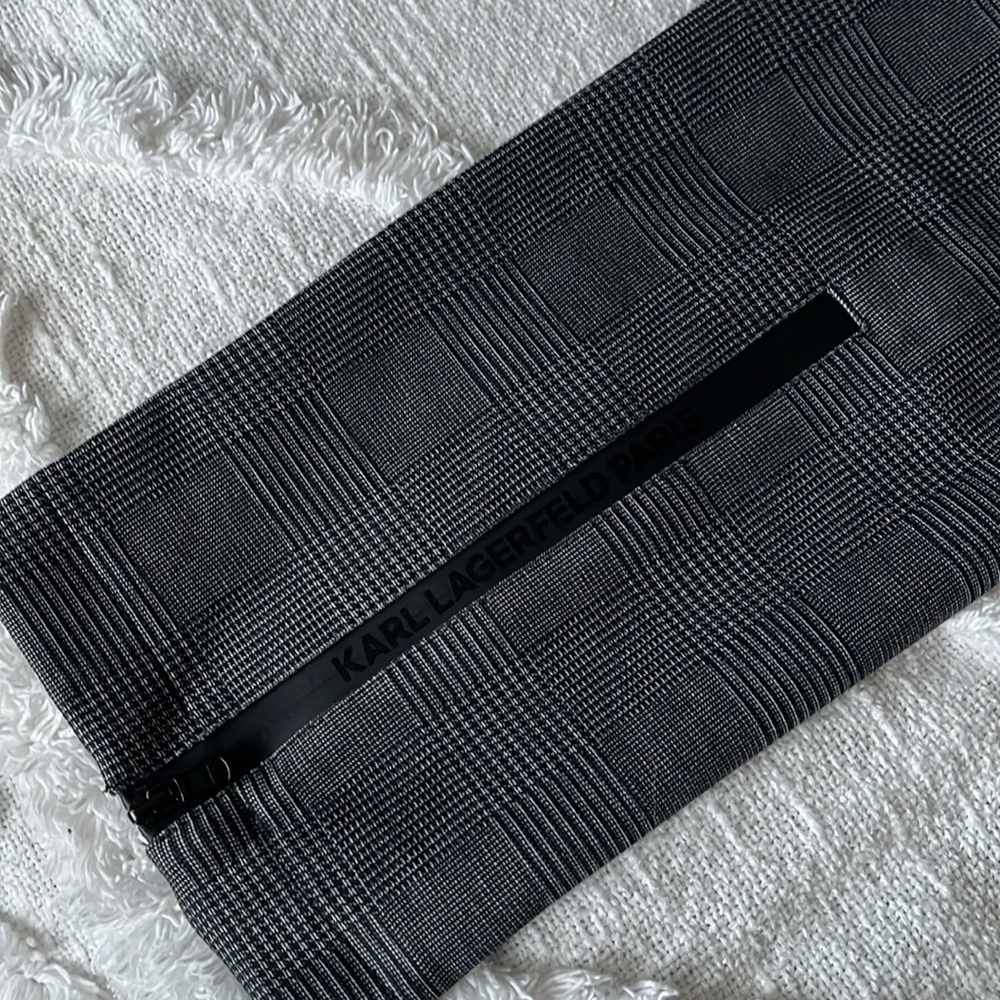 Karl Lagerfeld Paris Womens Houndstooth Pull-On Skinny Pants Trousers Medium - Picture 9 of 14